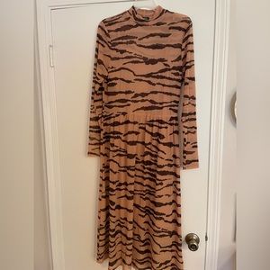 Wild Fable (Target) mesh tiger midi dress with slip